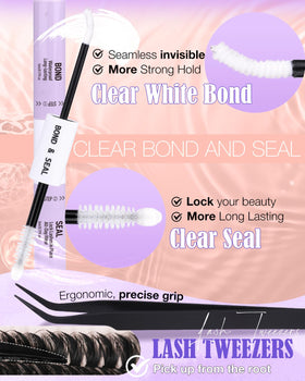 Lash extension seal to lock your design in place.