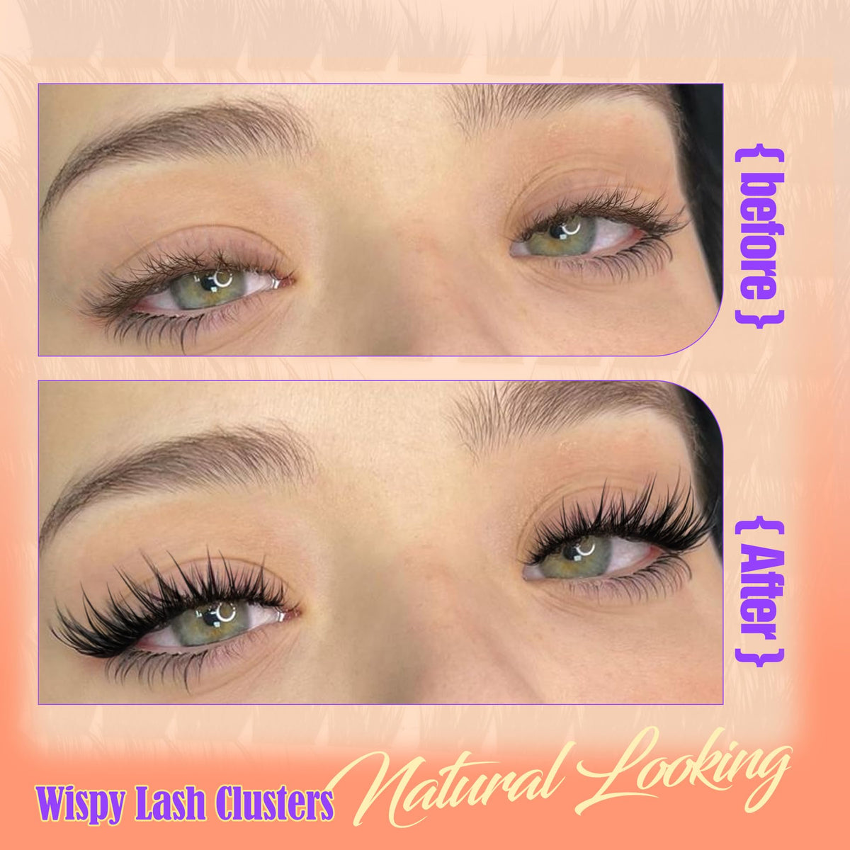 YDAGKH Natural Volume Clusters: buildable fullness that mimics real lashes.