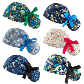 YEAJOIN scrub cap with semi-open design and adjustable fit for many head sizes