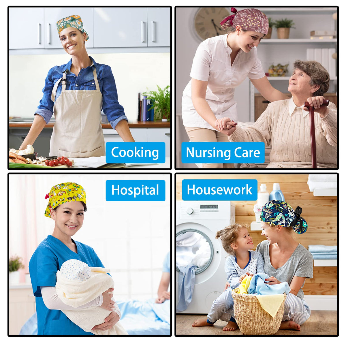 YEAJOIN scrub cap suitable for nursing, spa, gym, or facial sessions