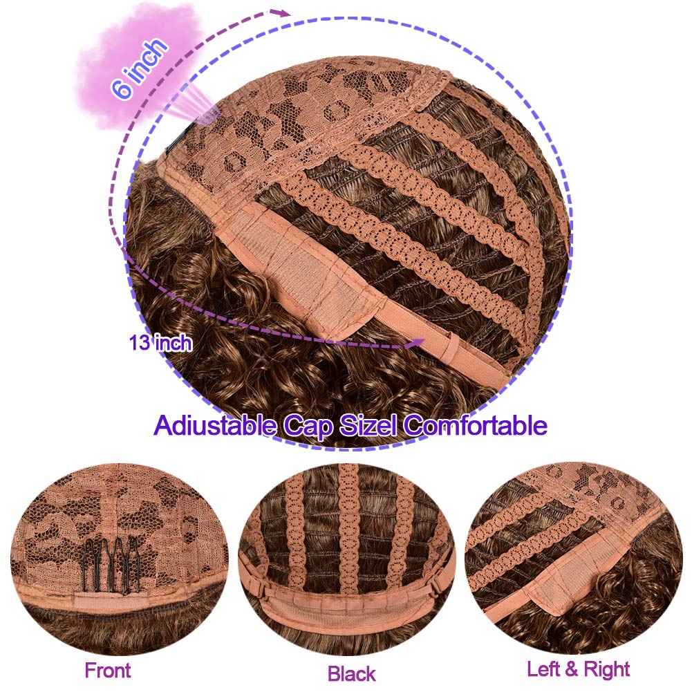 YEAME Curly Wig packaging and care tips included for convenience