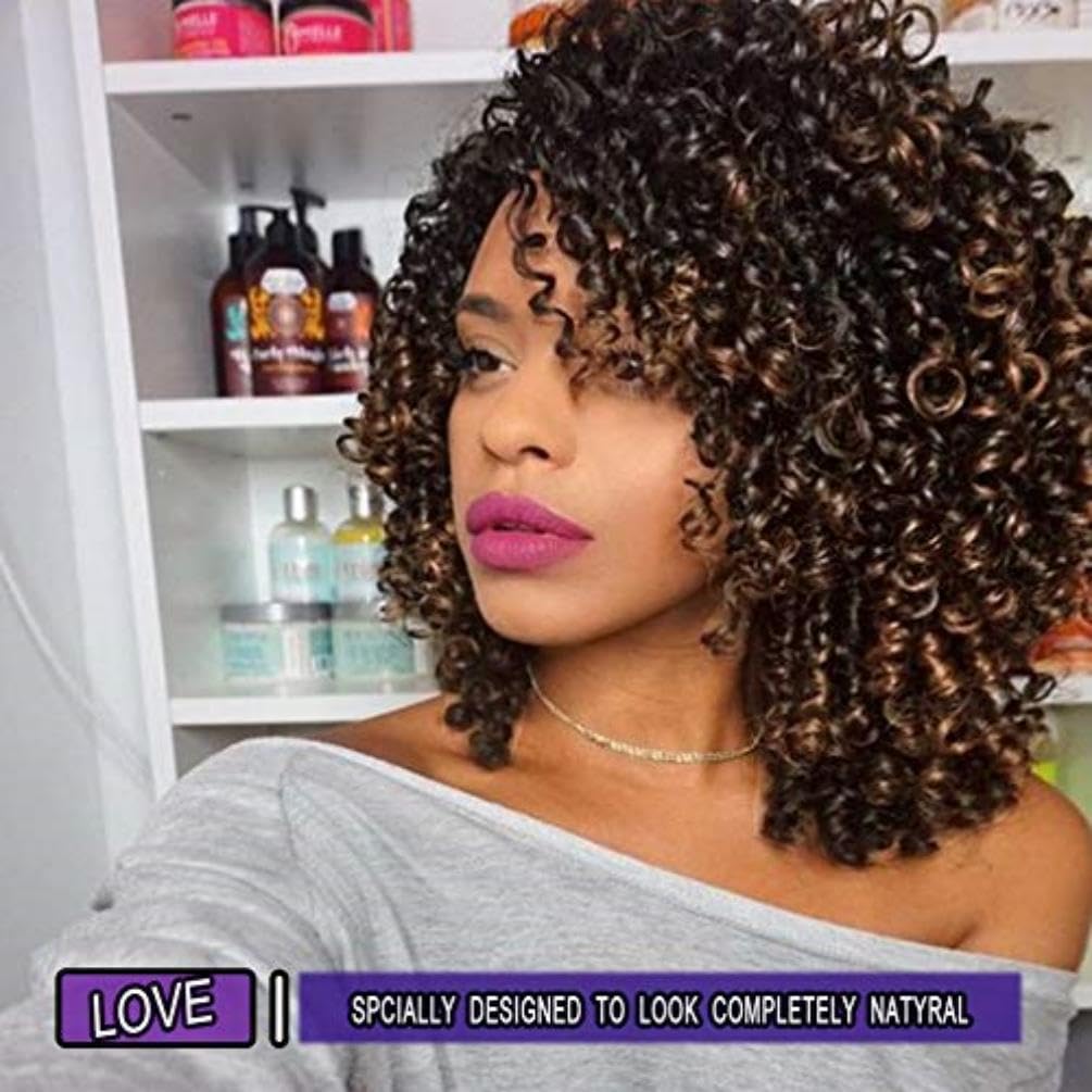 YEAME curly wig adjustable cap and secure fit overview