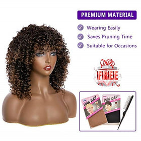 YEAME curly wig includes wig comb for detangling and styling