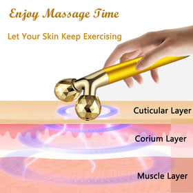 Yeamon 2-in-1 massager with the T-shape design targets facial contours for precise care.