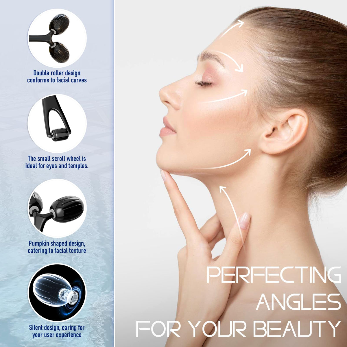 Yeamon polished metal surface glides smoothly over serums for even distribution.