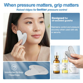 Yeamon stainless steel cooling massager delivers a smooth glide and cooling touch.