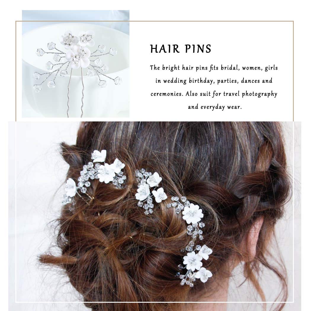 Yean Baby Breaths silver glow hair pin shines subtly