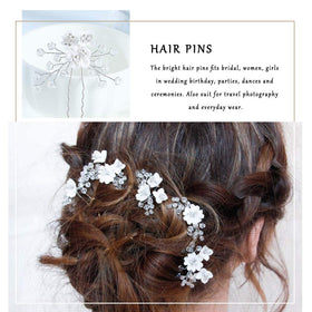 Yean Baby Breaths silver glow hair pin shines subtly