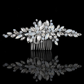 Yean opal rhinestones and crystals create a refined, timeless look.
