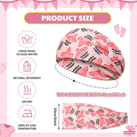 Yearntown nurse headband with baby footprints print for obstetric rounds.