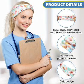 Yearntown headband with two buttons secures masks without ear strain.