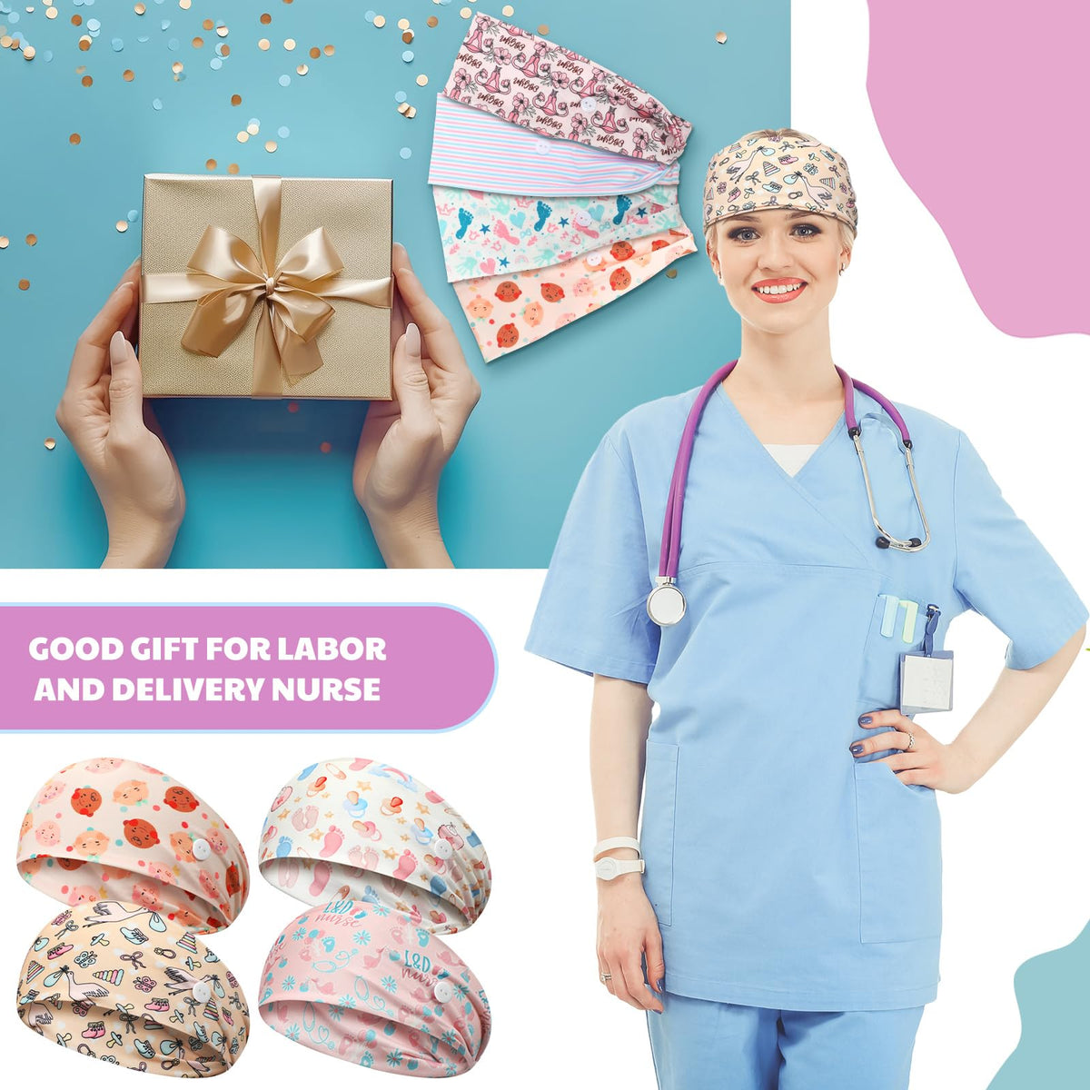 Yearntown easy-care headbands are easy to wash and reuse.