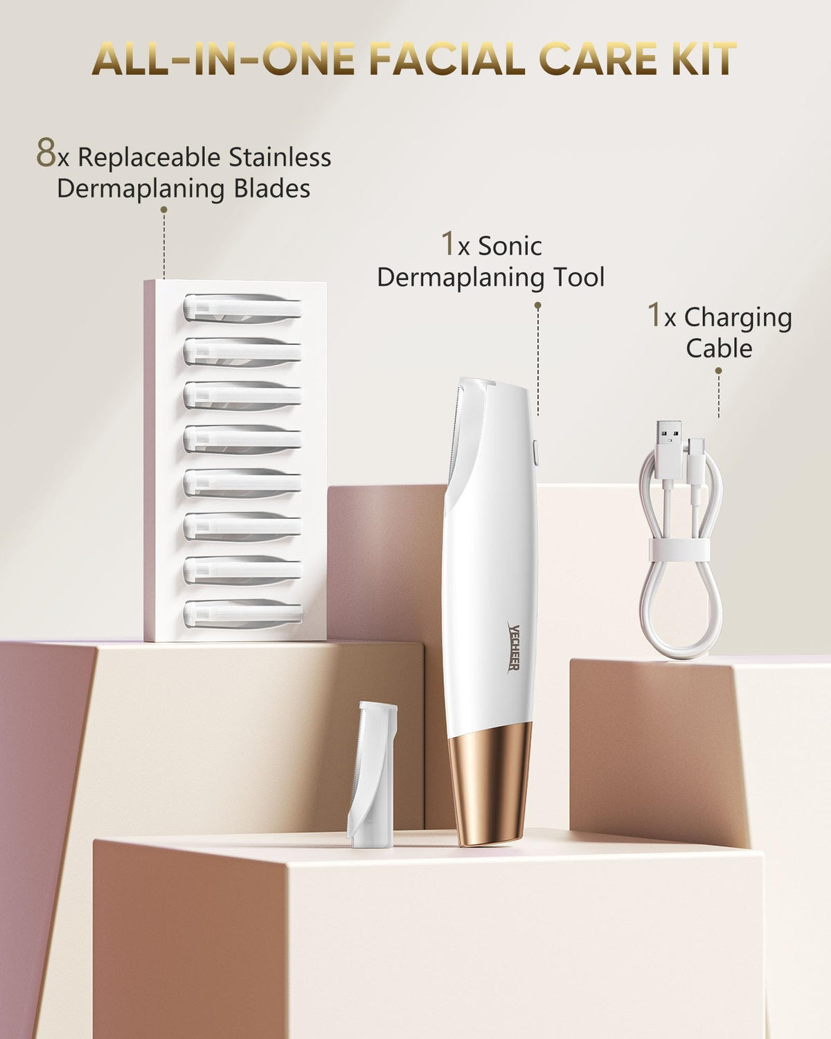 YeCheer Dermaplane Razor supports eyebrow detailing for defined, neat arches.