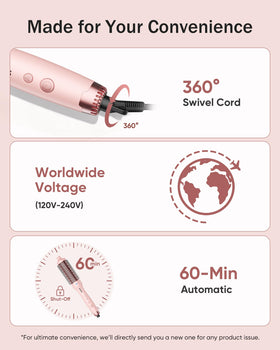 YeCheer Thermal Brush in action for easy glide and styling