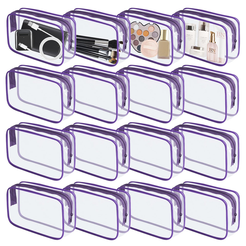 YedsIntu clear makeup bag set for travel offering quick visibility and easy access.