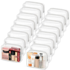 YedsIntu clear makeup bags front view for quick, visible organization.