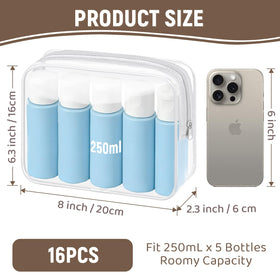 YedsIntu clear makeup bags zipper closure close-up showing secure seal.