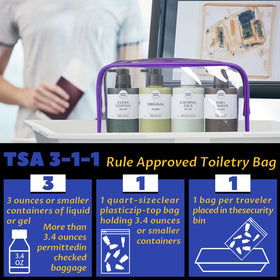 YedsIntu travel bag is TSA-approved for carry-on and 3-1-1 liquids compliance.