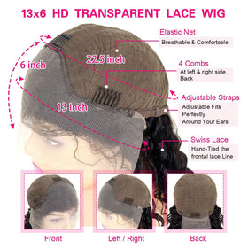 Yeeaak HD transparent lace cap for seamless scalp illusion.