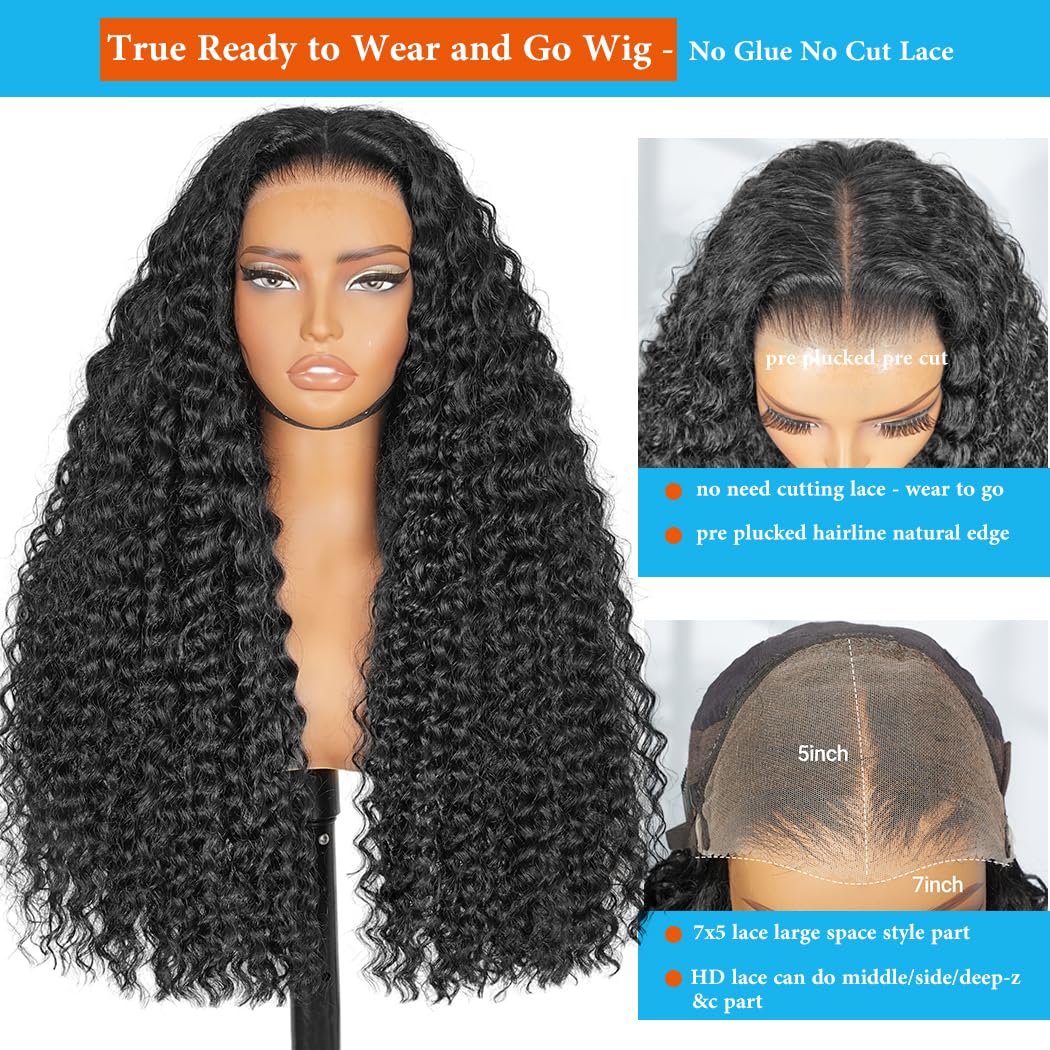 Yeelice Hair deep wave side view showing voluminous curls