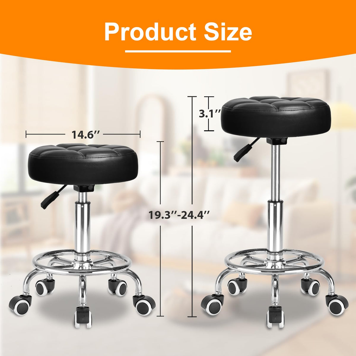 YEEZEE rolling stool easy to assemble in minutes with included tools.