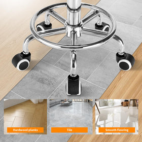 YEEZEE rolling stool with footrest supports ergonomic posture and comfort.