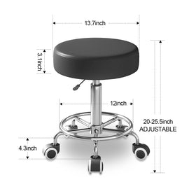 YEEZEE rolling stool height adjustable to 20–26 inches.