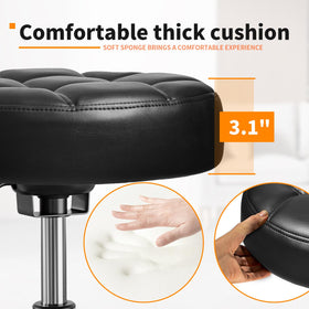 YEEZEE rolling stool silent swivel wheels glide smoothly on hard floors.