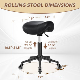 YEEZEE saddle stool rated to 400 lbs for durable heavy-duty performance.