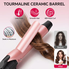 YEGUBEGU curling wand shows precise temperature on LCD display