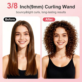 YEGUBEGU mini ceramic barrel curling iron for smooth, frizz-free curls.