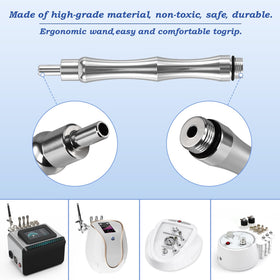 Yekavo dermabrasion tool pack includes tips and wands for versatile use.