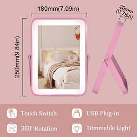 YEKKOPT 10x7-inch LED makeup mirror with clear reflection