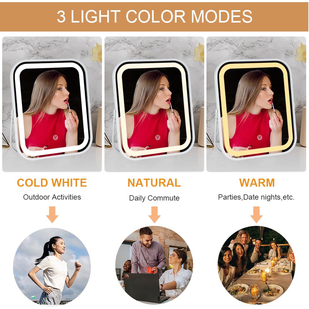 YEKKOPT travel-compact mirror fits in bags for on-the-go touchups.