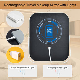 YEKKOPT mirror with USB-C recharge enables cordless use anywhere.