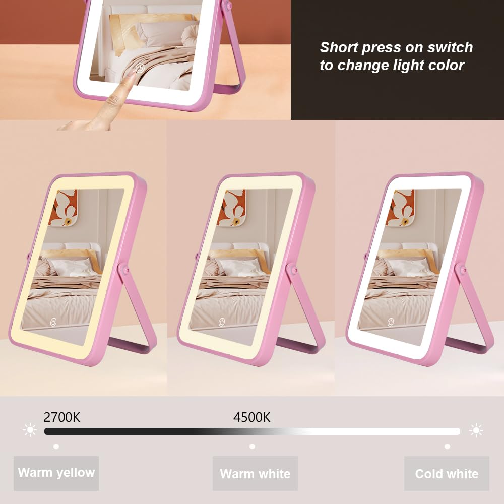 YEKKOPT non-slip durable base keeps mirror steady on any desk