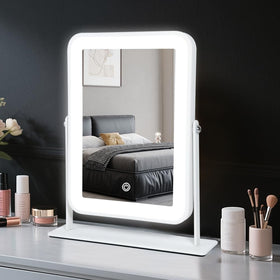 YEKKOPT rechargeable vanity mirror with compact travel lighting for on-the-go makeup