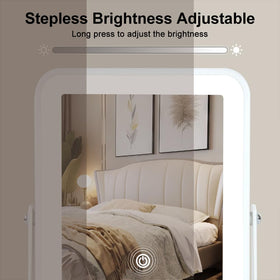 YEKKOPT touch-control mirror with LED light for even makeup routines