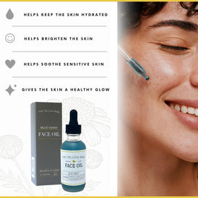 Closeup of silky texture of Yellow Bird face oil for radiant skin.