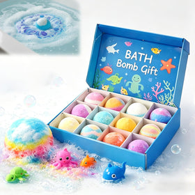 YellowRiver ocean toy bath bombs box showcasing a gift-ready package for kids