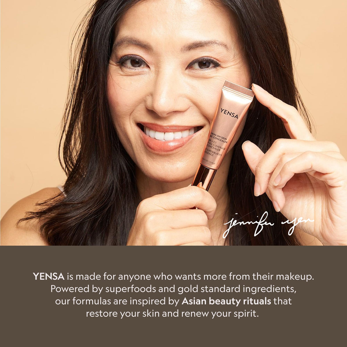 Peptides contribute to a firmer-feeling complexion.