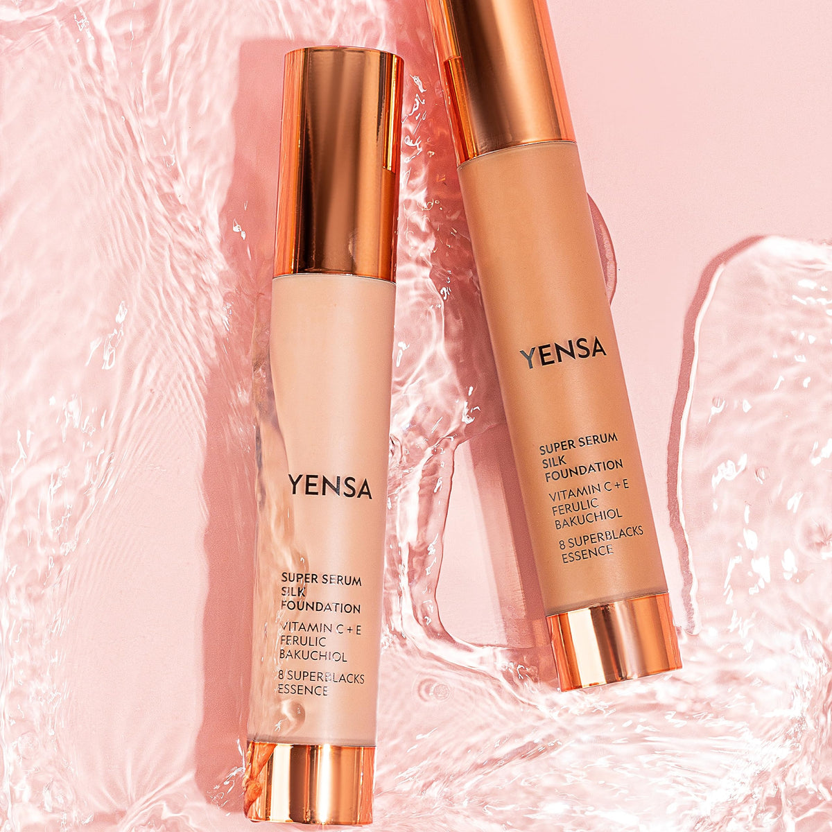 Natural luminous finish on cheek with YENSA Silk Foundation.