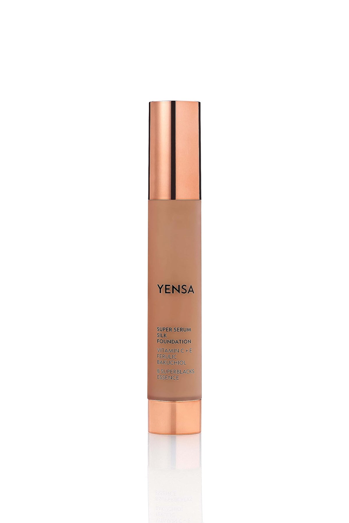 YENSA Super Serum Silk Foundation bottle with pump for hydrated full coverage.