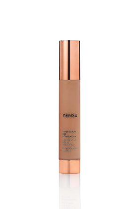 YENSA Super Serum Silk Foundation bottle with pump for hydrated full coverage.