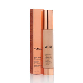 Swatch of YENSA foundation in Medium 1 for even skin tone.