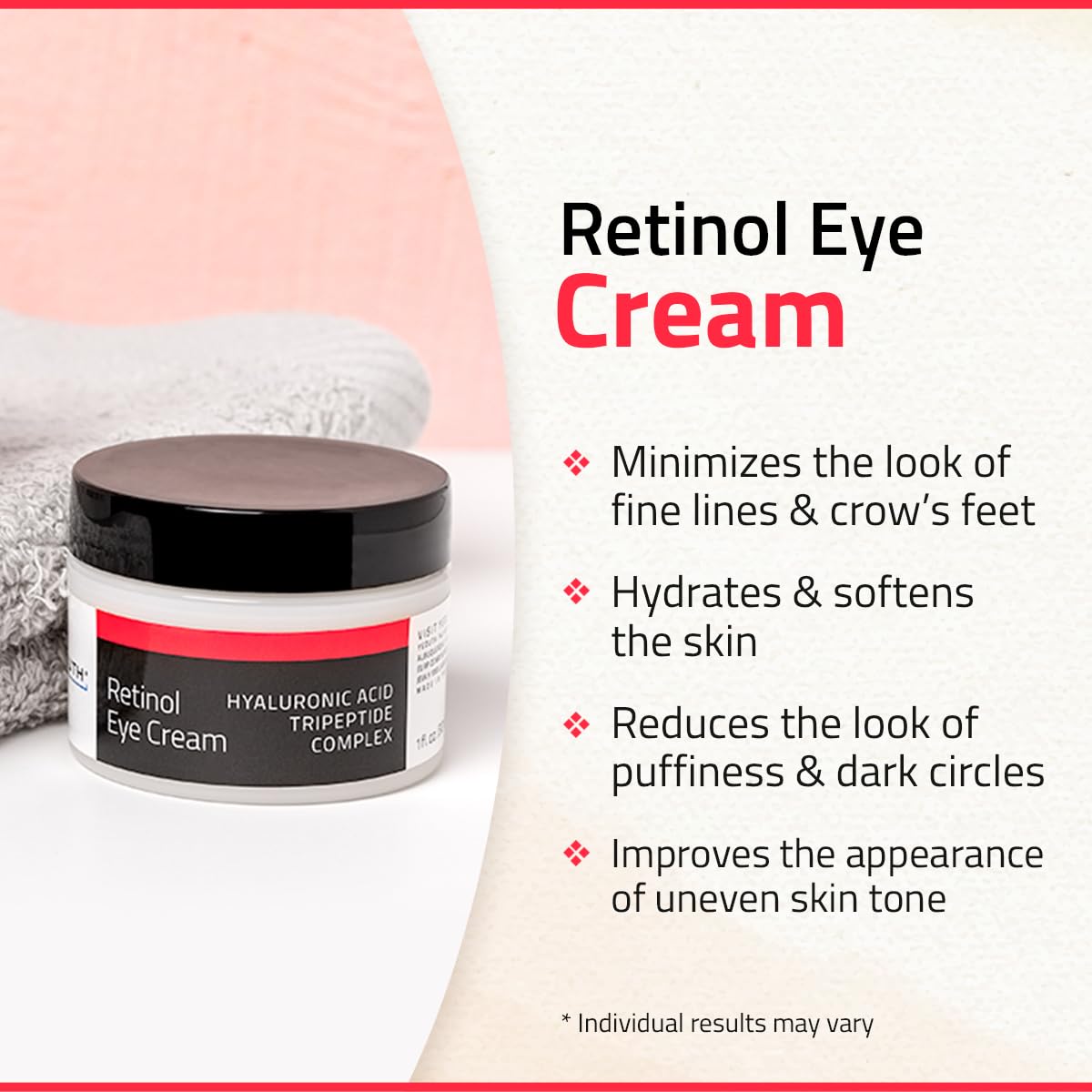 Applying YEOUTH eye cream during night routine for gentle care