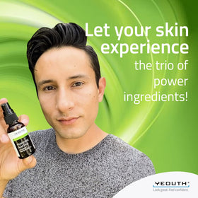 YEOUTH packaging box and bottle together for a premium skincare routine.