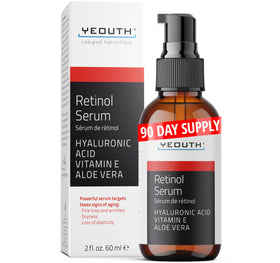 YEOUTH retinol serum bottle with pump for easy nightly use and hydration
