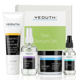YEOUTH Vitamin C cleanser bottle shows refreshing teen skin care action