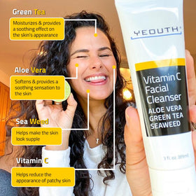 YEOUTH Vitamin C Cleanser foamy lather ready for daily use